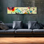 Kandinsky Series Glass Print // Abstract Landscape (20"H x 16"W x 0.5"D)