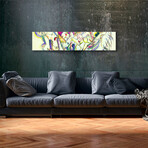 Kandinsky Series Glass Print // Horseriding Abstract (20"H x 16"W x 0.5"D)