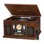 Victrola Navigator Classic Bluetooth Record Player with USB Encoding and 3-speed Turntable (Oak)
