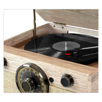 Victrola 4-in-1 Cambridge Farmhouse Modern Bluetooth Turntable with FM Radio