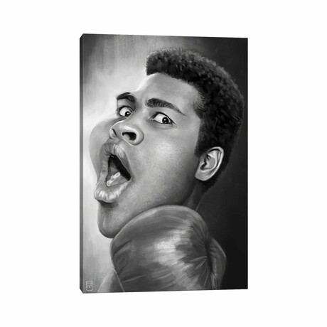 Muhammad Ali by Fernando Méndez (26"H x 18"W x 0.75"D)