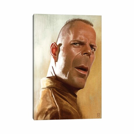 Bruce Willis by Fernando Méndez (26"H x 18"W x 0.75"D)