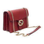 Interlocking GG Mini Shoulder Bag // Red + Gold