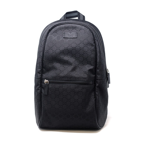 GG Canvas Backpack // Black