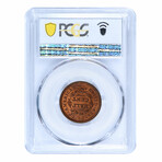 1857 Braided Hair Half Cent // PCGS & CAC Certified MS65BN // Wood Presentation Box