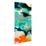 Tidal Abstract 2 Frameless // Free Floating Tempered Glass Panel Graphic Wall Art