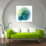 Evolving Planets IV Frameless // Free Floating Tempered Art Glass Wall Art by EAD Art Coop (Evolving Planets 1)