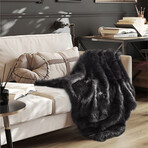 Miley Faux Fur Throw // Gray Wolf