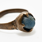Lovely Medieval Ring With Blue Inlay // 11th-15th century AD