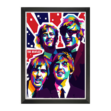 The Beatles // Union Jack Framed Pop Art Print