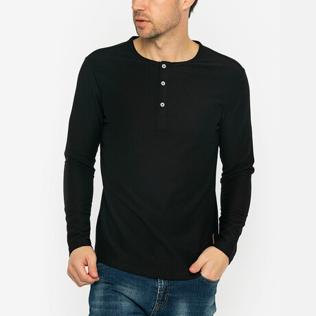 Cristian Long Sleeve T-Shirt // Black (S)