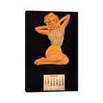 Vintage Marilyn Monroe Calendar Page (A & H Auto Parts, March, 1958) by Radio Days (26"H x 18"W x 0.75"D)