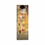 The Kiss, Cropped Vertical by Gustav Klimt (48"H x 16"W x 0.75"D)