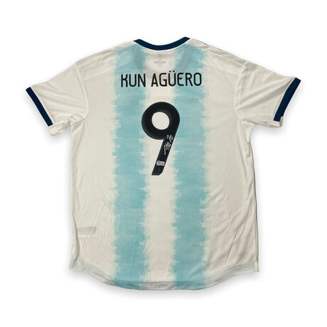 Sergio Aguero Signed Argentina National Team Jersey