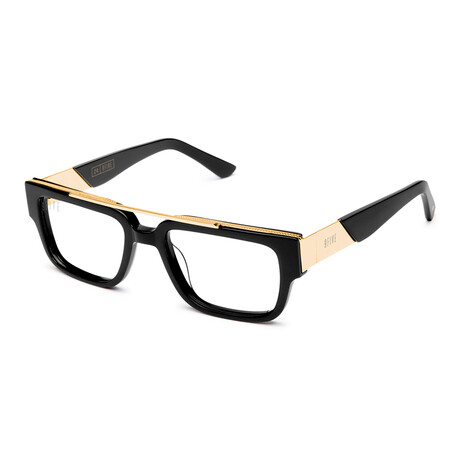 Unisex 24 Optical Frames // Black + 24k Gold