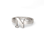 Bold Initial Ring // Sterling Silver (Letter A)