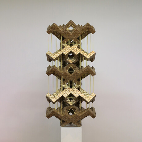 Origami Dissection Interwoven Tower in Paper Engineering