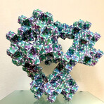 Modern Art Mirrored Forms Evolved Cube Paper Sculpture