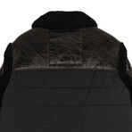 Men's Leather Logo Dufresne Jacket // Black (XS)