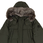 Men's Big Ridge Parka Jacket // Army Green (S)
