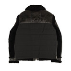Men's Leather Logo Dufresne Jacket // Black (L)
