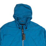 Men's Zip Up Anorak Jacket // Blue (M)