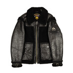 Men's Leather Logo Dufresne Jacket // Black (L)