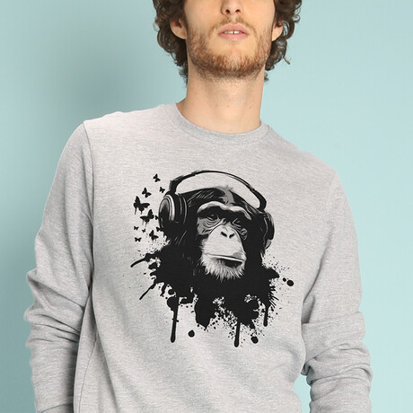 Creative Monkey Sweatshirt // Gray (X-Small)