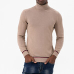 Greg Turtleneck Sweater // Beige Melange (S)