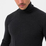 Otis Turtleneck Sweater // Black Melange (S)