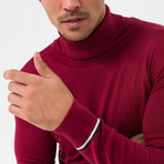 Bennett Turtleneck Sweater // Bordeaux Melange (M)