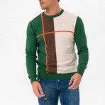 Austin Sweater // Green + Beige (S)