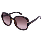 Gucci // Women's GG1068SA-002 Square Sunglasses // Havana + Havana Brown