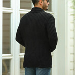Double Pocket Knitted Cardigan // Black (S)