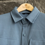 Fine Textured Jacket // Blue (M)