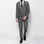 Axel 3-Piece Slim Fit Suit // Smoke (Euro: 50)