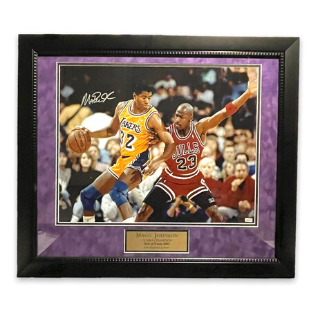 Magic Johnson // Los Angeles Lakers // Autographed Photograph + Framed