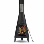 Wood Burning Modern Mesh Chiminea // Patio Heater
