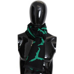 Givenchy // Wool Winter Scarf // Black + Green