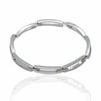 Salavetti // 18K White Gold Diamond Link Bracelet // 7.25" // Pre-Owned