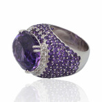 Sabbadini // 18K White Gold Amethyst Ring // Ring Size: 6.5 // Pre-Owned