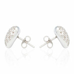 Kwiat // 18K White Gold Diamond Heart Earrings // Pre-Owned