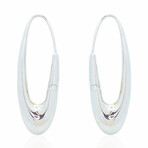 Pomellato / 18K White Gold Hoop Earrings // Pre-Owned