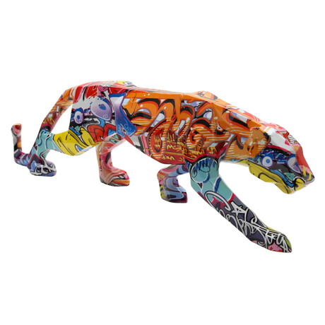 ArtZ® // Graffiti Painted Panther Sculpture