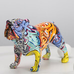 ArtZ® // English Bulldog Graffiti Painted Statue