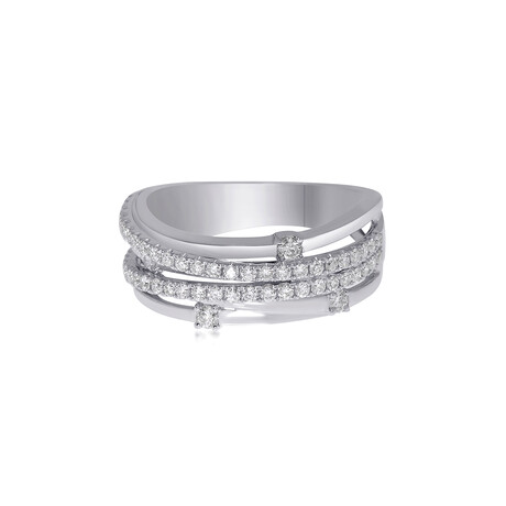 18K White Gold Diamond Ring // Ring Size: 7 // 4.2g // Store Display