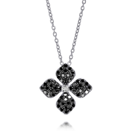 18K White Gold Diamond Pendant Necklace // 16"-17" // Store Display