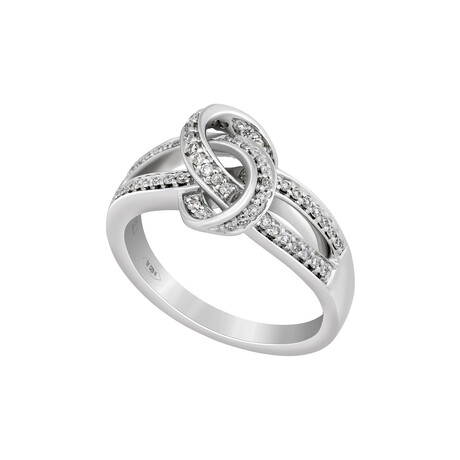 Piero Milano 18K White Gold Diamond Ring // Ring Size: 6.25 // Store Display