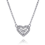 18K White Gold Diamond Pendant Necklace // 16"-17.5" // Store Display