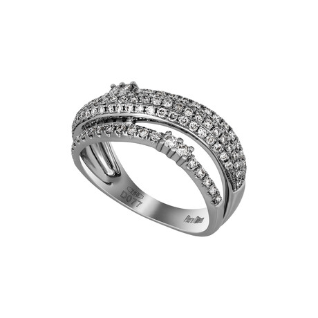 18K White Gold Diamond Ring // Ring Size: 6.5 // 4.6g // Store Display